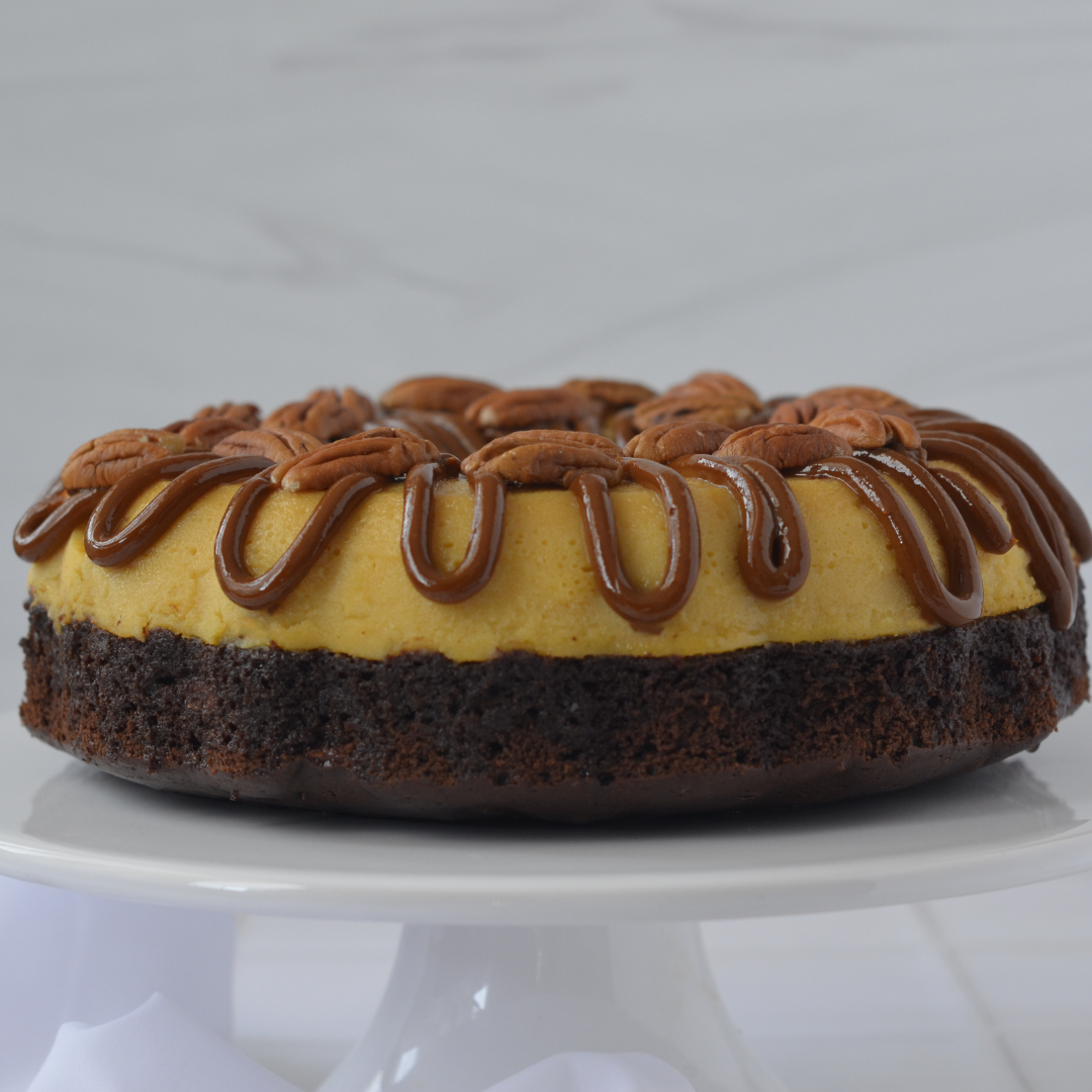 Delicioso Chocoflan con cajeta