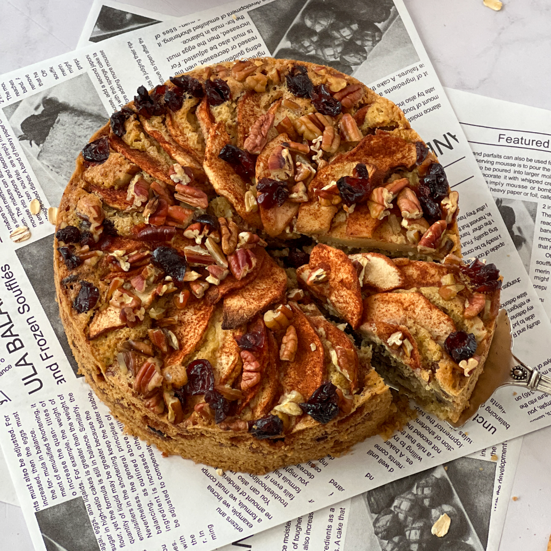 Pastel de manzana sin harina y sin azúcar