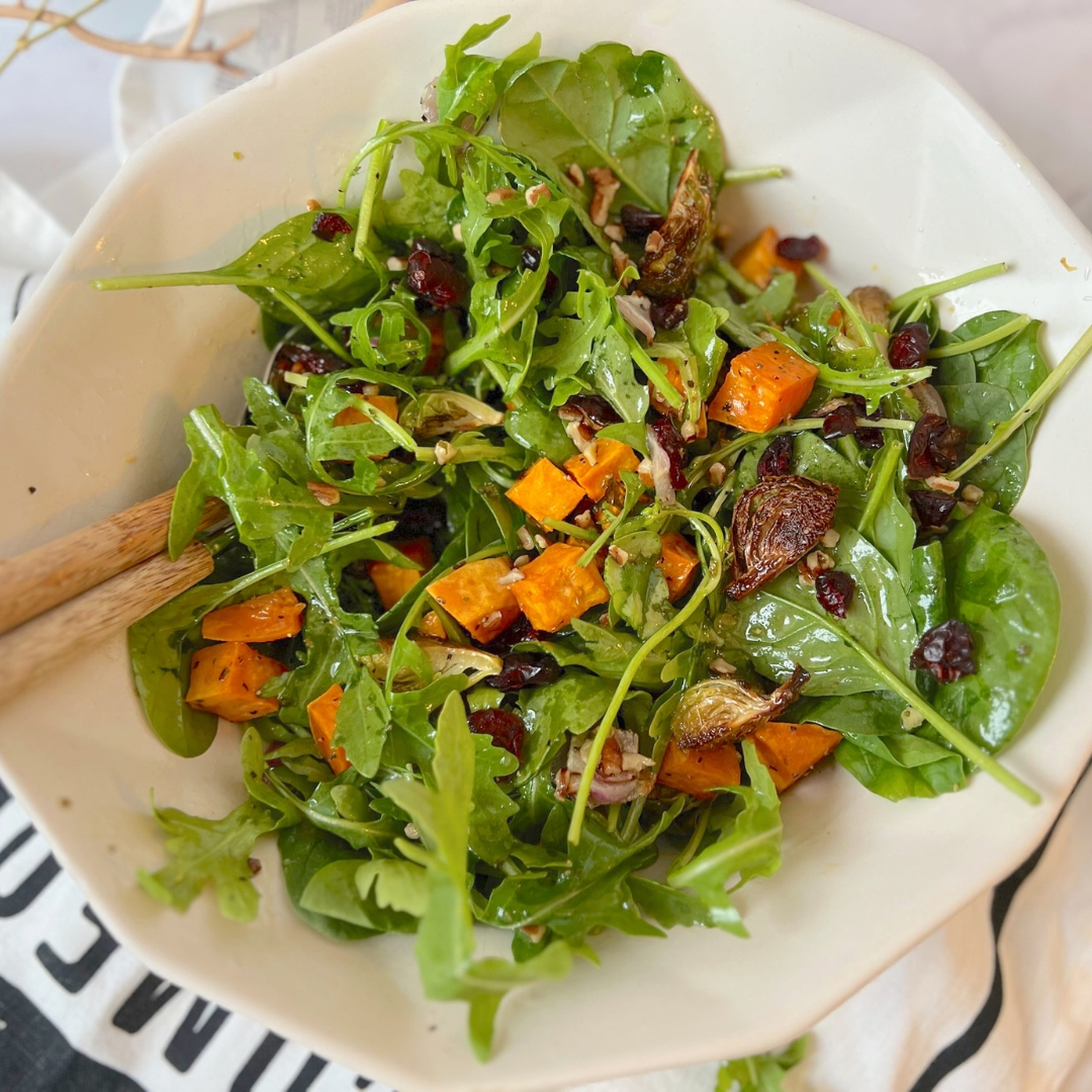 Ensalada invernal con vegetales asados