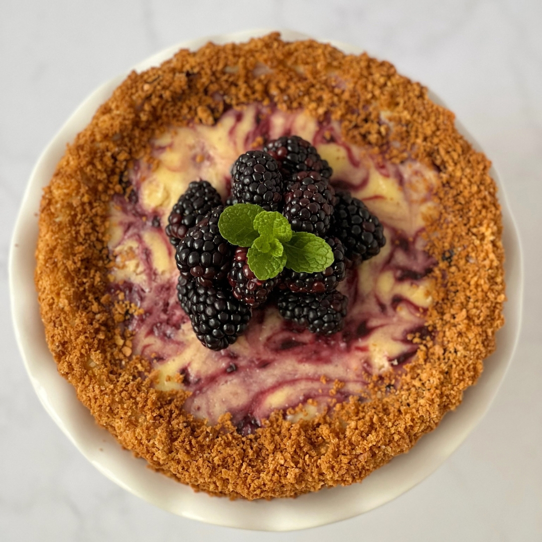 Pay de queso con Blackberries