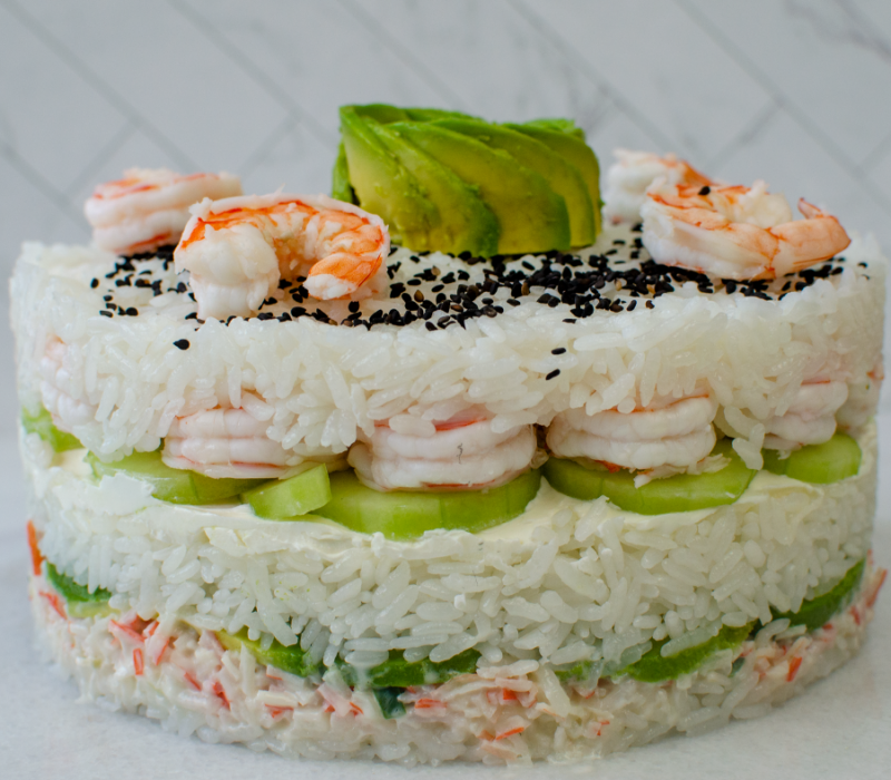 Pastel de Sushi - La Soleta Arte en Cocina